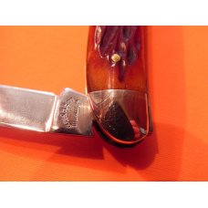 Schatt & Morgan 3 & 1/4" Whittler Pocket Knife w/ Chestnut Brown Handles & Blade Etch -1 of 150 -NOS Schatt & Morgan 3 & 1/4" Whittler Pocket Knife w/ Chestnut Brown Handles & Blade Etch -1 of 150 -NOS