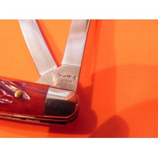 Schatt & Morgan 3 & 1/4" Whittler Pocket Knife w/ Chestnut Brown Handles & Blade Etch -1 of 150 -NOS Schatt & Morgan 3 & 1/4" Whittler Pocket Knife w/ Chestnut Brown Handles & Blade Etch -1 of 150 -NOS