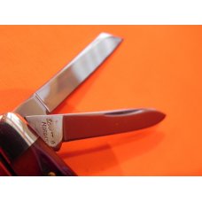 Schatt & Morgan 3 & 1/4" Whittler Pocket Knife w/ Chestnut Brown Handles & Blade Etch -1 of 150 -NOS Schatt & Morgan 3 & 1/4" Whittler Pocket Knife w/ Chestnut Brown Handles & Blade Etch -1 of 150 -NOS