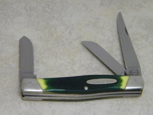 Remington USA Saw Cut Green Delrin 9507 Large Stockman Knife Remington USA Saw Cut Green Delrin 9507 Large Stockman Knife