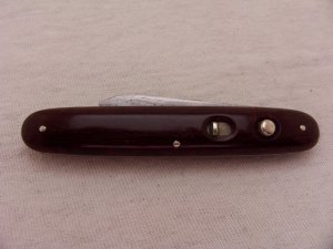 SCHRADE CUT CO. -  AUTOMATIC/SWITCHBLADE- IMITATION WOOD GRAINED HANDLES c. 1904-1946