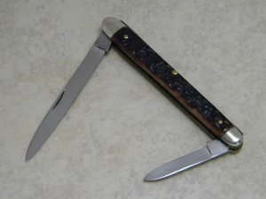 Bonsa Solingen Germany Bone 2 Blade Melon Tester Large Pen Knife