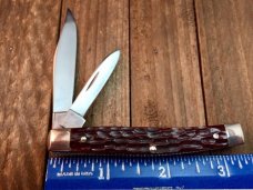 Case XX Pre 1970 Model 6244 ,Brown Jigged Bone w/ Nickle Silver Bolsters, Liners and Pins, Mint. 