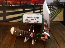 Just  in time for Christmas.  Case Dark Green Christmas Tree Jigged Bone Copperlock.