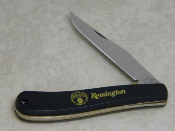 Remington UMC Ireland Stainless Black Linerlock Slimline Trapper Knife Remington UMC Ireland Stainless Black Linerlock Slimline Trapper Knife