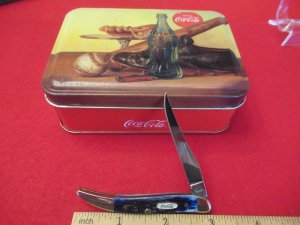 Case XX Coca-Cola Blue Bone Tiny Texas Toothpick Pattern # 610096 SS 