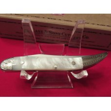 Case XX Pearl Tiny Texas Toothpick Scrolled Pattern # 810096 SS Case XX Pearl Tiny Texas Toothpick Scrolled Pattern # 810096 SS