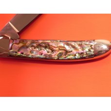 Queen Cutlery #41 Copperhead Pocket Knife w/ Great Abalone Handles! Queen Abalone #41 Blade Etch Queen Cutlery #41 Copperhead Pocket Knife w/ Great Abalone Handles! Queen Abalone #41 Blade Etch