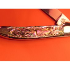 Queen Cutlery #41 Copperhead Pocket Knife w/ Great Abalone Handles! Queen Abalone #41 Blade Etch Queen Cutlery #41 Copperhead Pocket Knife w/ Great Abalone Handles! Queen Abalone #41 Blade Etch