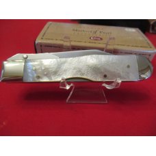 Case XX Pearl Silver Script Cheetah, Made For Palmetto Cutlery Club Pattern # 8111 1/2 SS Case XX Pearl Silver Script Cheetah, Made For Palmetto Cutlery Club Pattern # 8111 1/2 SS