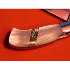 Browning Model # 308 Small Single Blade Pocket Knife with Mother of Pearl and Abalone Handles -NOS Browning Model # 308 Small Single Blade Pocket Knife with Mother of Pearl and Abalone Handles -NOS