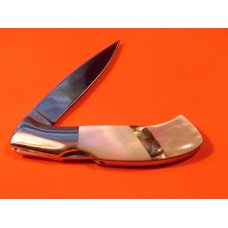 Browning Model # 308 Small Single Blade Pocket Knife with Mother of Pearl and Abalone Handles -NOS