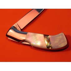 Browning Model # 308 Small Single Blade Pocket Knife with Mother of Pearl and Abalone Handles -NOS Browning Model # 308 Small Single Blade Pocket Knife with Mother of Pearl and Abalone Handles -NOS