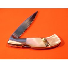 Browning Model # 308 Small Single Blade Pocket Knife with Mother of Pearl and Abalone Handles -NOS Browning Model # 308 Small Single Blade Pocket Knife with Mother of Pearl and Abalone Handles -NOS