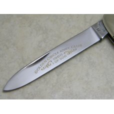 Kissing Crane Germany Imitation Ivory Anglo Saxon Whittler Knife - 1980 Golden Circle Knife Club Kissing Crane Germany Imitation Ivory Anglo Saxon Whittler Knife - 1980 Golden Circle Knife Club