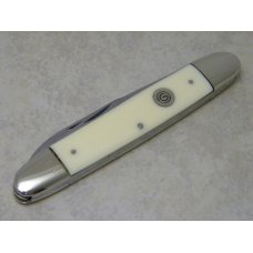 Kissing Crane Germany Imitation Ivory Anglo Saxon Whittler Knife - 1980 Golden Circle Knife Club Kissing Crane Germany Imitation Ivory Anglo Saxon Whittler Knife - 1980 Golden Circle Knife Club