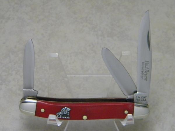 Schrade Walden Cutlery PR2 USA Paul Revere Commemorative Limited Edition Stockman Knife