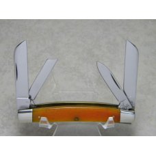 Colonel Coon USA (Queen Cutlery) Orange Bone 4 Blade Congress Knife Colonel Coon USA (Queen Cutlery) Orange Bone 4 Blade Congress Knife