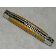 Colonel Coon USA (Queen Cutlery) Orange Bone 4 Blade Congress Knife Colonel Coon USA (Queen Cutlery) Orange Bone 4 Blade Congress Knife