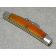 Colonel Coon USA (Queen Cutlery) Orange Bone 4 Blade Congress Knife Colonel Coon USA (Queen Cutlery) Orange Bone 4 Blade Congress Knife