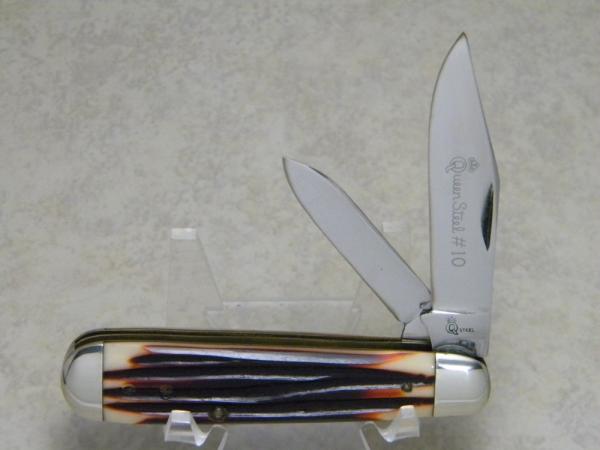 Queen Steel #10 Imitation Winterbottom Bone Burnt Orange Jack Knife c.1950's Queen Steel #10 Imitation Winterbottom Bone Burnt Orange Jack Knife c.1950's