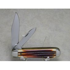 Queen Steel #10 Imitation Winterbottom Bone Burnt Orange Jack Knife c.1950's Queen Steel #10 Imitation Winterbottom Bone Burnt Orange Jack Knife c.1950's
