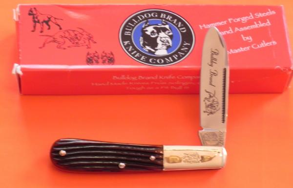 2007 HAND MADE Bulldog Brand, Single Blade Barlow with Great Winter Bottom Bone Handles -Minty 2007 HAND MADE Bulldog Brand, Single Blade Barlow with Great Winter Bottom Bone Handles -Minty