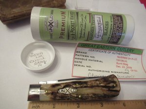  Great Eastern  Northfield UN-X-LD Burnt Stag Lefty  Rare Pattern # 735109 LHL