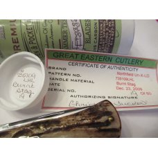 Great Eastern Northfield UN-X-LD Burnt Stag Lefty Rare Pattern # 735109 LHL Great Eastern Northfield UN-X-LD Burnt Stag Lefty Rare Pattern # 735109 LHL