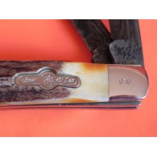 Bear & Son Cutlery Special Build (AG Russell) Trapper w Handles and Damascus Blades #10 of 50 -Mint Bear & Son Cutlery Special Build (AG Russell) Trapper w Handles and Damascus Blades #10 of 50 -Mint