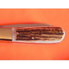 2007 Bulldog Brand, HAND MADE, 1 Blade Barlow w/ Fantastic Deer Stag Handles & Blade Etch +Orig Box 2007 Bulldog Brand, HAND MADE, 1 Blade Barlow w/ Fantastic Deer Stag Handles & Blade Etch +Orig Box