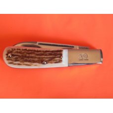2007 Bulldog Brand, HAND MADE, 1 Blade Barlow w/ Fantastic Deer Stag Handles & Blade Etch +Orig Box 2007 Bulldog Brand, HAND MADE, 1 Blade Barlow w/ Fantastic Deer Stag Handles & Blade Etch +Orig Box