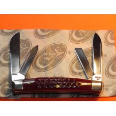 1997 Case xx 4 Blade Congress Knife –MDL# 64052 SS with Pocket Worn Red Bone Handles - NOS 1997 Case xx 4 Blade Congress Knife –MDL# 64052 SS with Pocket Worn Red Bone Handles - NOS
