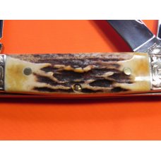 Ka-Bar BoxCar "Dogs Head" Whittler Pocket Knife w/ Super Stag Handles & Scrolled Bolsters –NOS Ka-Bar BoxCar "Dogs Head" Whittler Pocket Knife w/ Super Stag Handles & Scrolled Bolsters –NOS