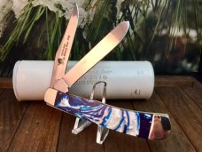 M SALOIS FULL CUSTOM D'HOLDER STYLE ~ AAA MOTHER OF PEARL ~ BIG HUNTER / SKINNER KNIFE ~ PRISTINE M M SALOIS FULL CUSTOM D'HOLDER STYLE ~ AAA MOTHER OF PEARL ~ BIG HUNTER / SKINNER KNIFE ~ PRISTINE M