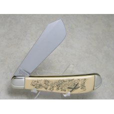 Ka-Bar Union CP-92 Delrin "Civil War" Scrimshawed Jumbo Cotton Sampler Knife c.1992 Ka-Bar Union CP-92 Delrin "Civil War" Scrimshawed Jumbo Cotton Sampler Knife c.1992