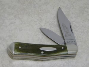 Ka-Bar Union HMP89 Smooth Green Bone Humpback Jack Knife c.1989