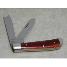 Ka-Bar UCCo. (Union Cutlery Co.) OH089 Smooth Red Bone One Arm Razor Mini Trapper Knife c.1989 Ka-Bar UCCo. (Union Cutlery Co.) OH089 Smooth Red Bone One Arm Razor Mini Trapper Knife c.1989
