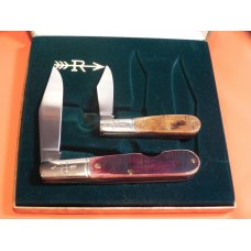 1998 Russell (Green River Works) Daddy Barlow & Barlow Knife Set w/ Bone Handles in Display Box -NOS 1998 Russell (Green River Works) Daddy Barlow & Barlow Knife Set w/ Bone Handles in Display Box -NOS