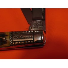 Vintage HAND MADE Bulldog Brand "Ohio White Burley" 2 Blade Tobacco Barlow w Great Stag Handles -NOS Vintage HAND MADE Bulldog Brand "Ohio White Burley" 2 Blade Tobacco Barlow w Great Stag Handles -NOS