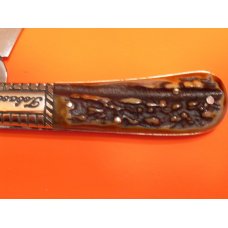 Vintage HAND MADE Bulldog Brand "Ohio White Burley" 2 Blade Tobacco Barlow w Great Stag Handles -NOS Vintage HAND MADE Bulldog Brand "Ohio White Burley" 2 Blade Tobacco Barlow w Great Stag Handles -NOS