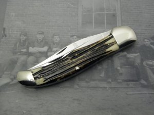 Queen Cutlery Co. #39 Two Blade Folding Hunter in Winterbottom Bone