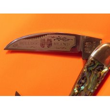 Vintage (HAND MADE) Bulldog Brand "Viking" 3 Blade Whittler with Fantastic Abalone Handles -NOS Vintage (HAND MADE) Bulldog Brand "Viking" 3 Blade Whittler with Fantastic Abalone Handles -NOS