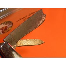 Bear & Son Special Build (#55) 2 Blade Barlow w/ India Stag Handles and Damascus Blades -NOS & Mint