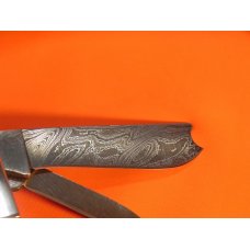 Bear & Son Special Build (#55) 2 Blade Barlow w/ India Stag Handles and Damascus Blades -NOS & Mint