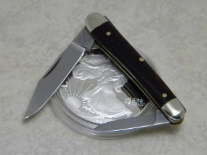 Fight'n Rooster Germany Imitation Tortoise Shell Miniature Half Whittler Knife