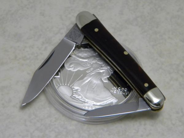 Fight'n Rooster Germany Imitation Tortoise Shell Miniature Half Whittler Knife