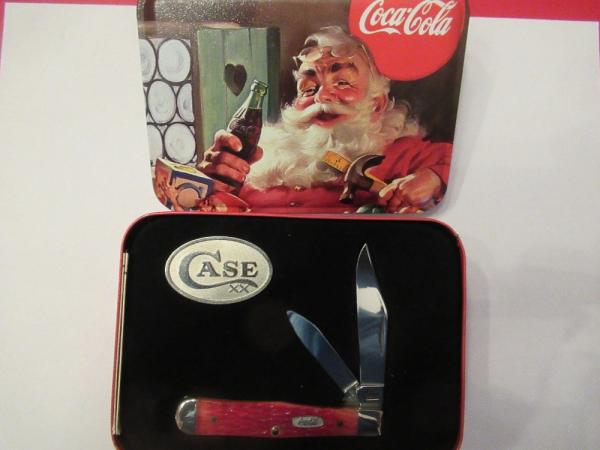 Case XX Christmas, Coca-Cola Red Bone Coke Bottle Pattern# 6225 1/2 SS