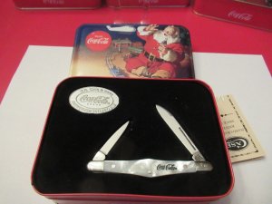  Case XX Christmas Coca- Cola Tin , Pearl Tuxedo Pattern # 82156 SS