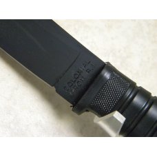 Colonial Prov. RI USN (United States Navy) Black Fixed Blade Knife & Leather Sheath